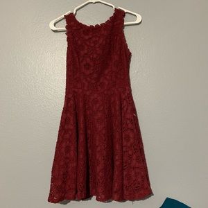 Burgundy cocktail dress